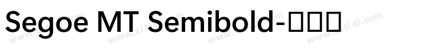 Segoe MT Semibold字体转换